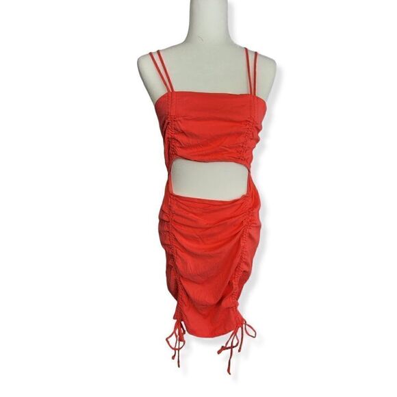 Wild Fable Ruched Pink Bodycon Dress Large - Picture 1 of 3